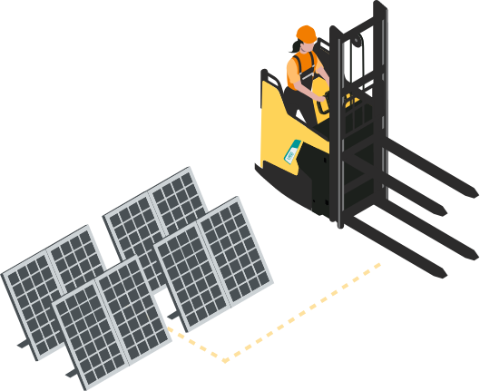 Illustration of fork lift